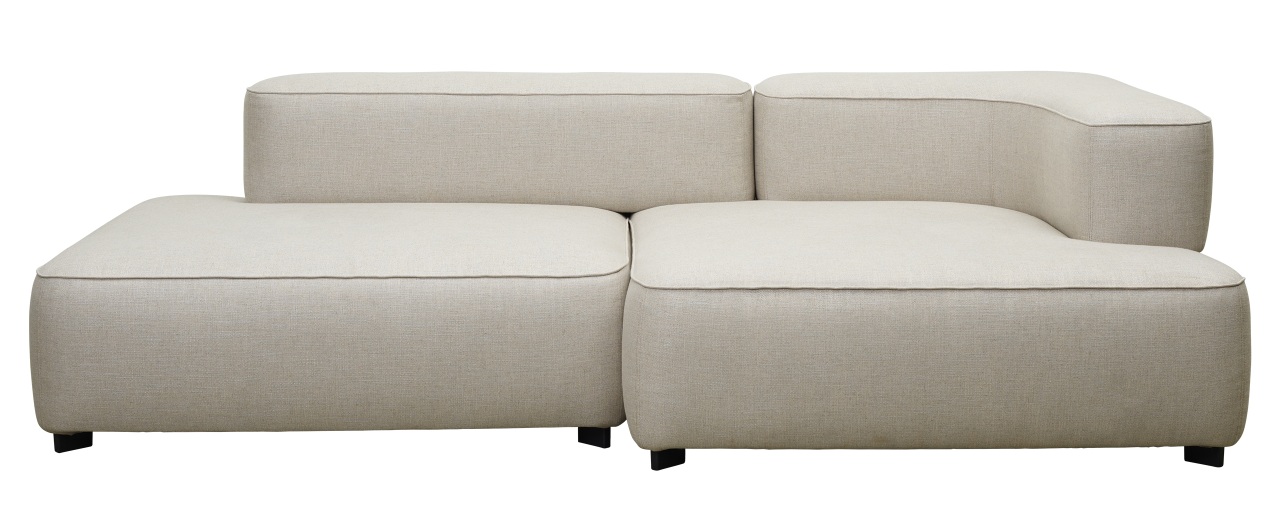 Beige Alphabet Sofa 2-Sitzer mit Armlehne rechts von Fritz Hansen, modernes modulares Design.