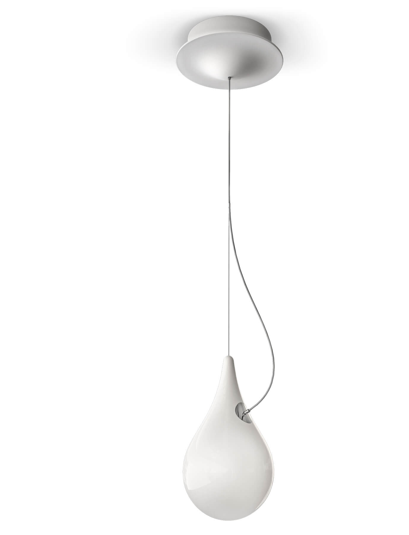 Weiße Liquid Light Pendelleuchte in Tropfenform, moderne Hängelampe für Wohnzimmer und Esszimmer.