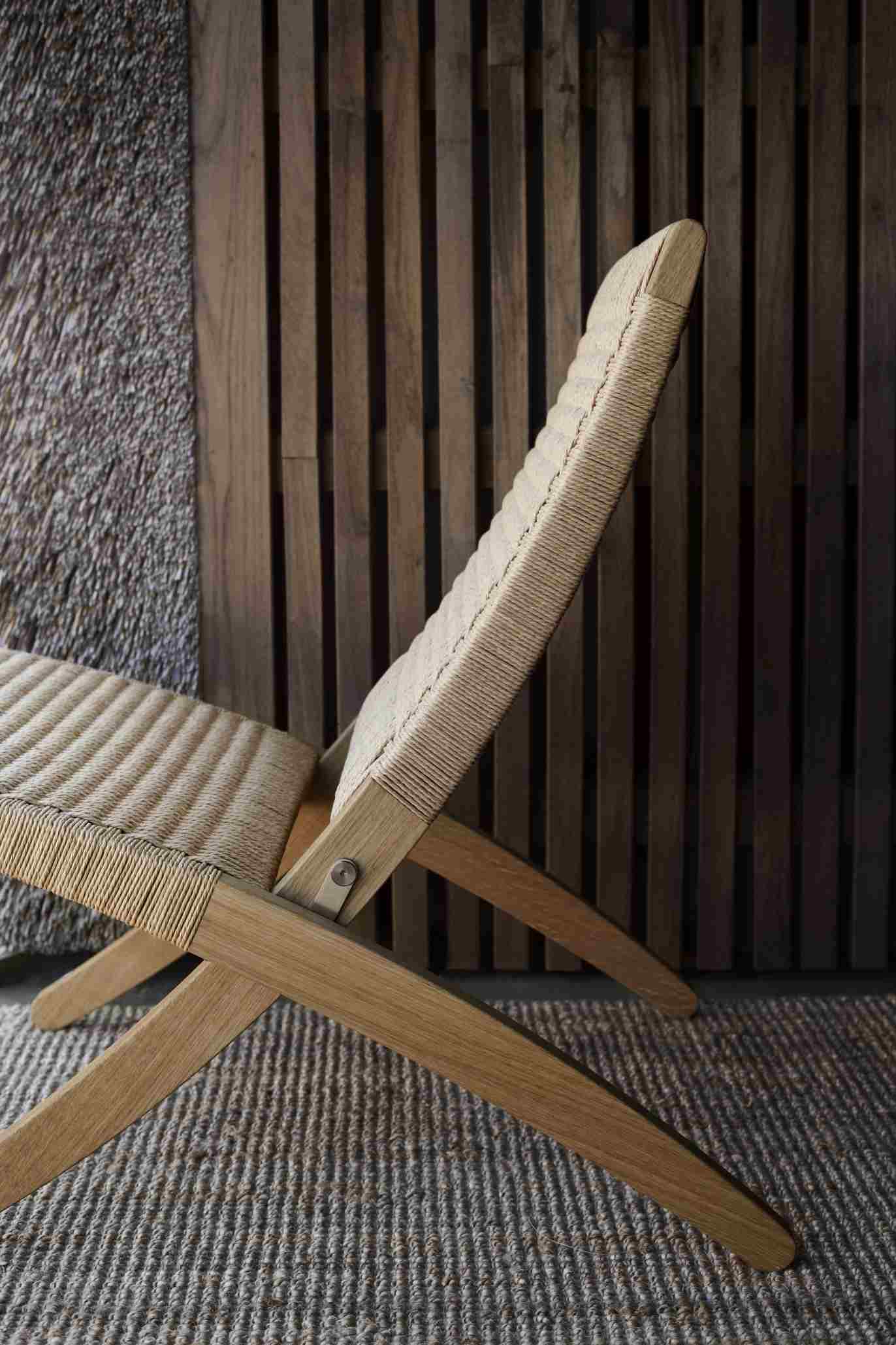 Cuba Sessel mit Papiergeflecht von Carl Hansen & Søn, modernes Design, Holzgestell.