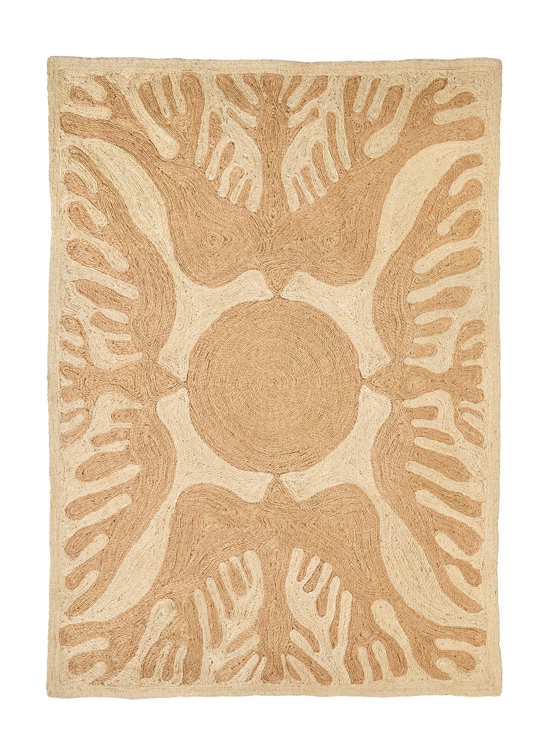 Lucia Eames Sunbirds-tapijt Natural Nanimarquina