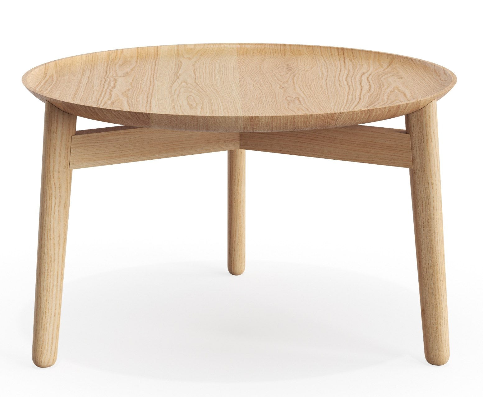 Plaisir 2 Beistelltisch H 32 cm von Zeitraum aus hellem Holz, modernes Design für Wohnzimmer.
