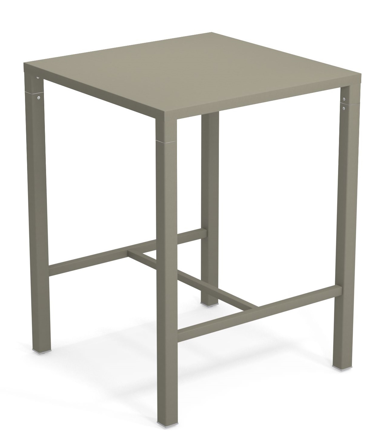 Quadratischer, grauer Nova Hochtisch Outdoor von Emu, ideal für Garten, Terrasse und Balkon.