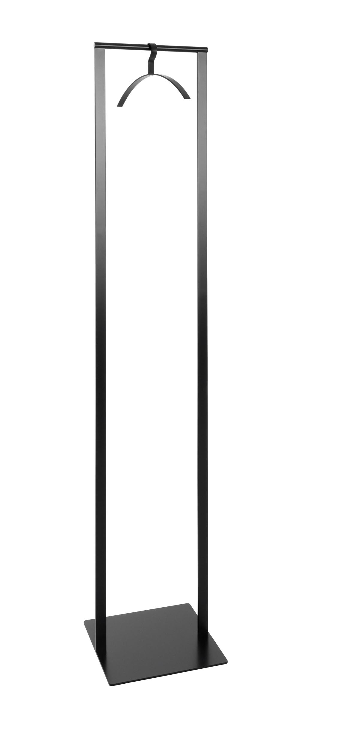 Schönbuch Slim Garderobenständer in Schwarz, minimalistisches Design mit Kleiderbügel für Flur und Eingangsbereich.