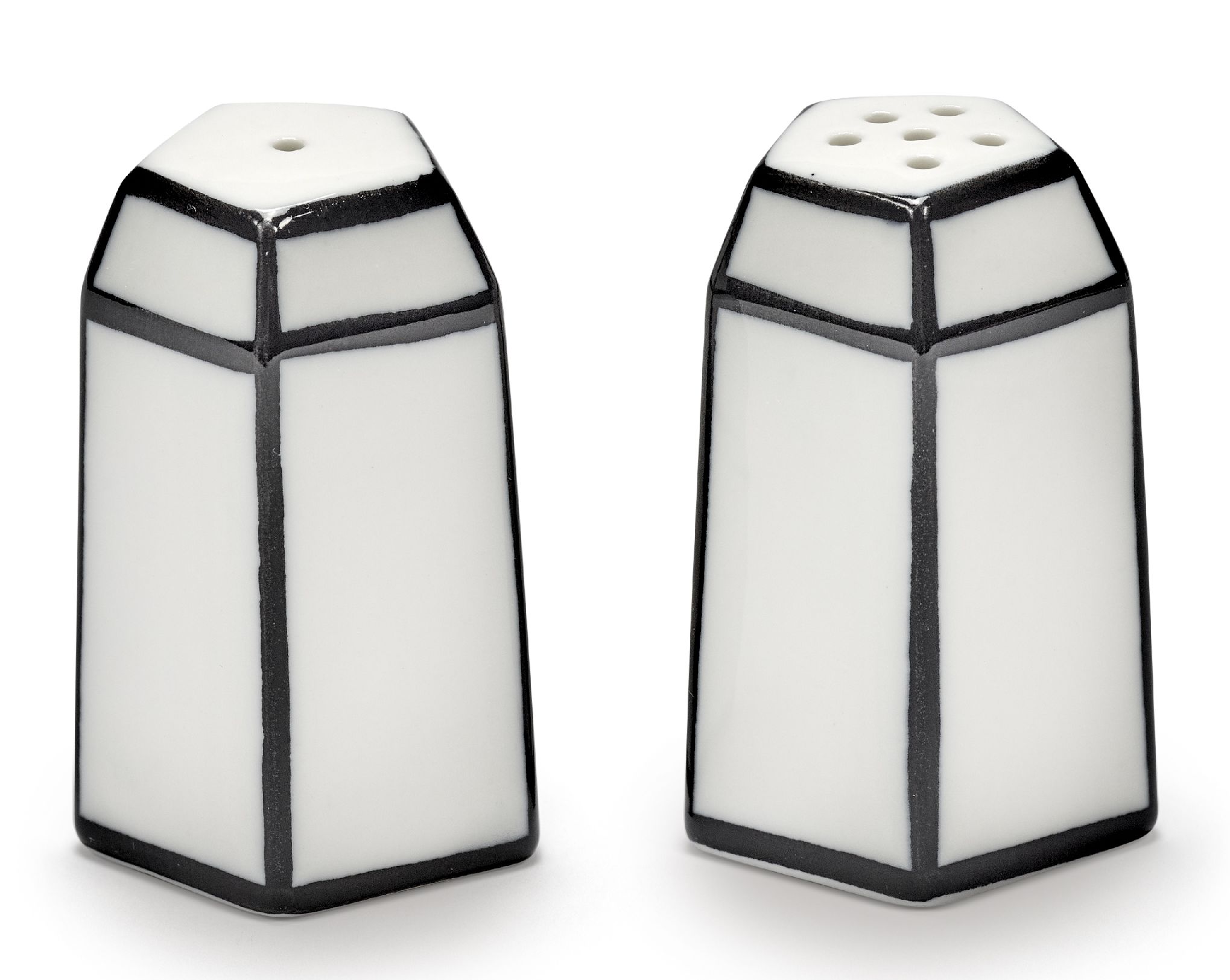 Zout- en peperstrooier set wit/zwart Carte Blanche Serax