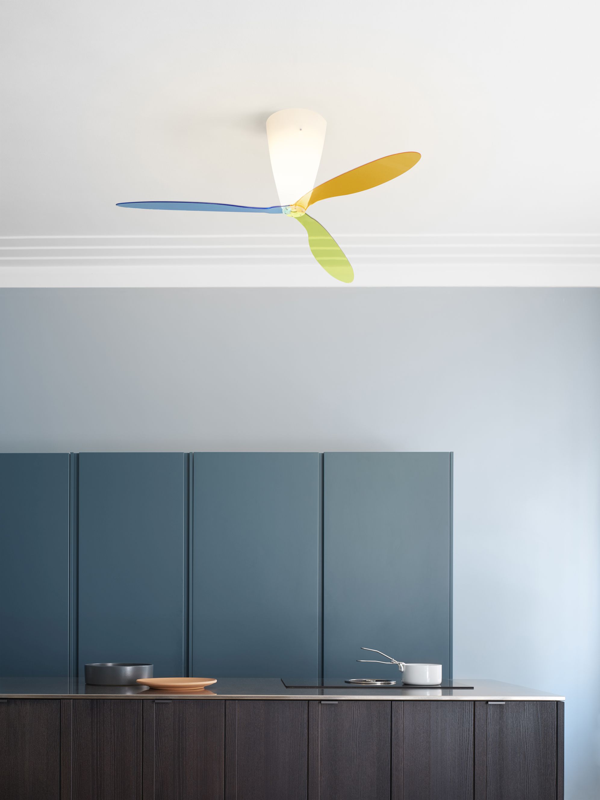 D28 Blow plafondlamp en ventilator van Luceplan