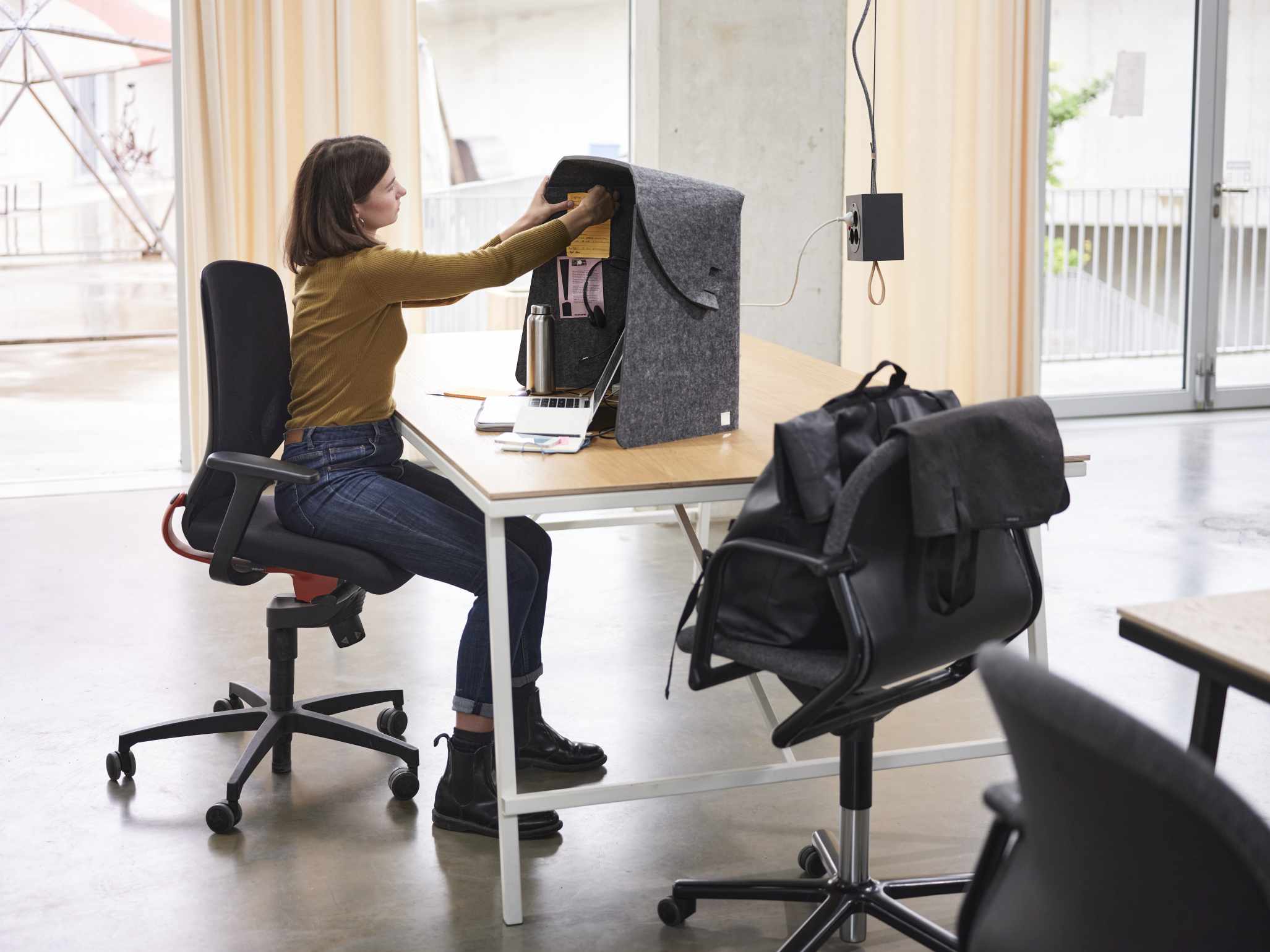 Opvouwbare werkplek van Wilkhahn