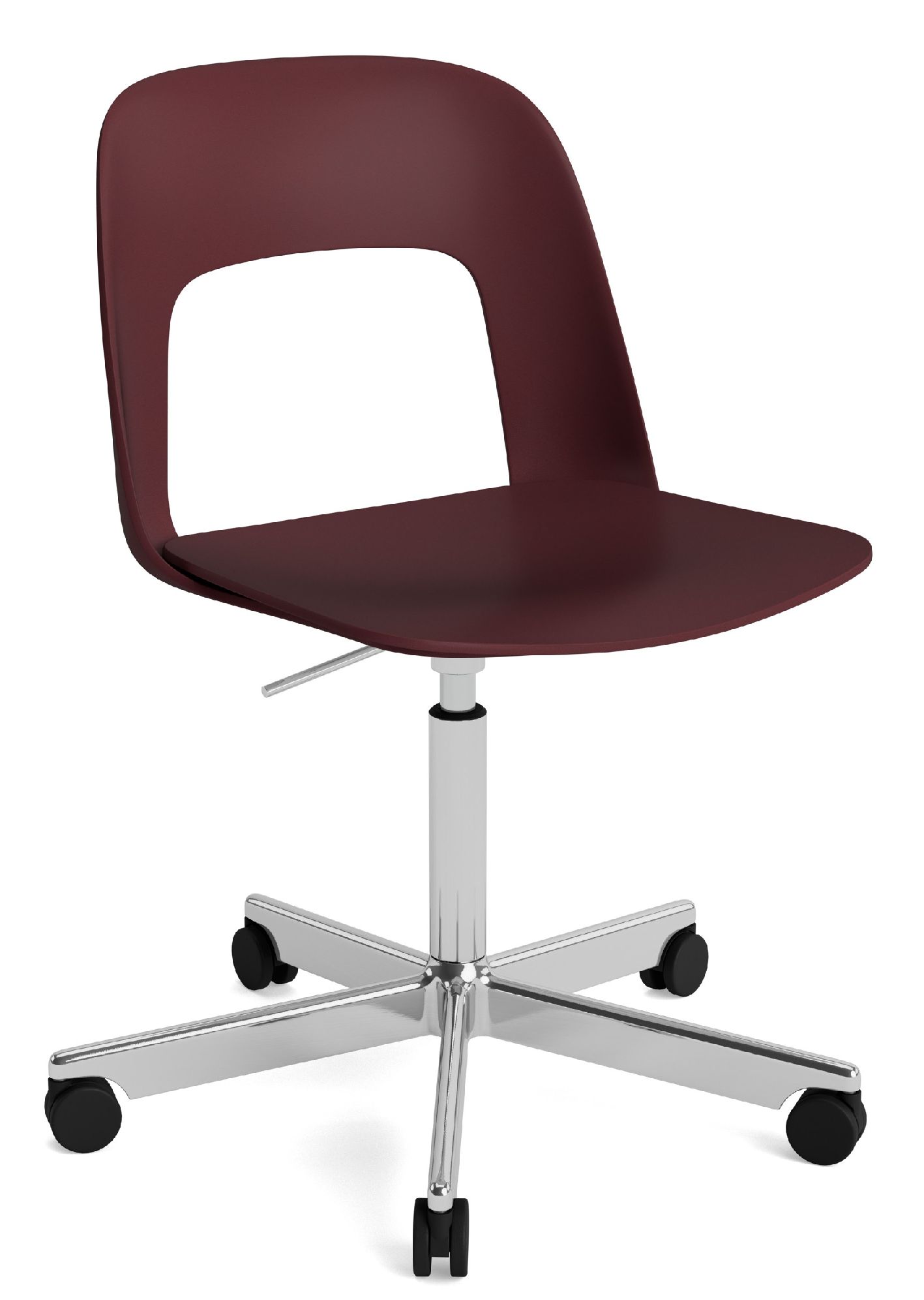 Layout Side Chair 141 stoel met vijfpotig draaivoet van Hay