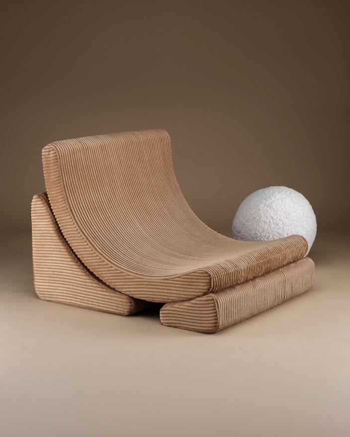 Mond kinderfauteuil van breedcorduroy van Wigiwama