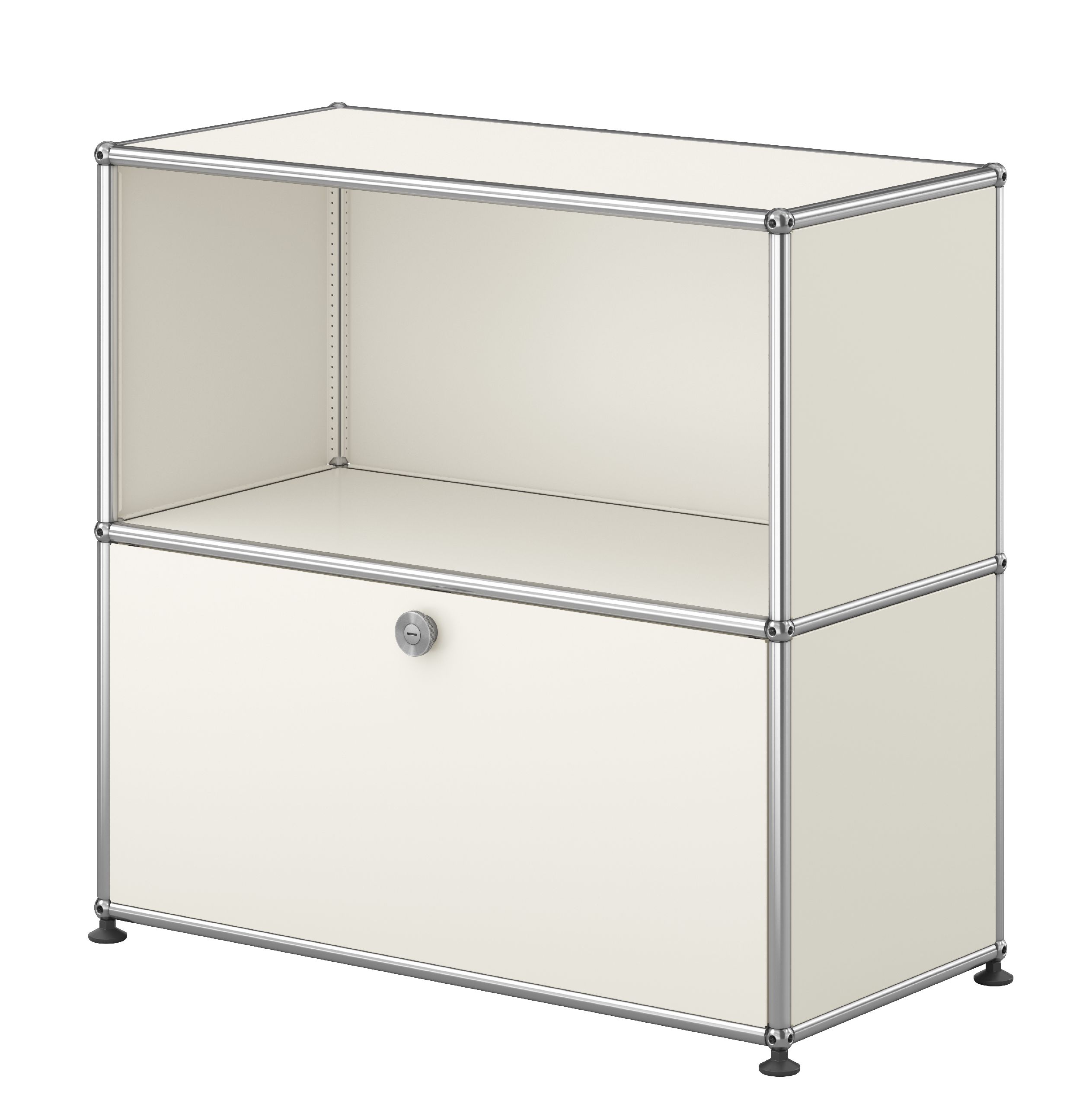 USM Haller dressoir M62 1 klep / 1 open vak Zuiver wit