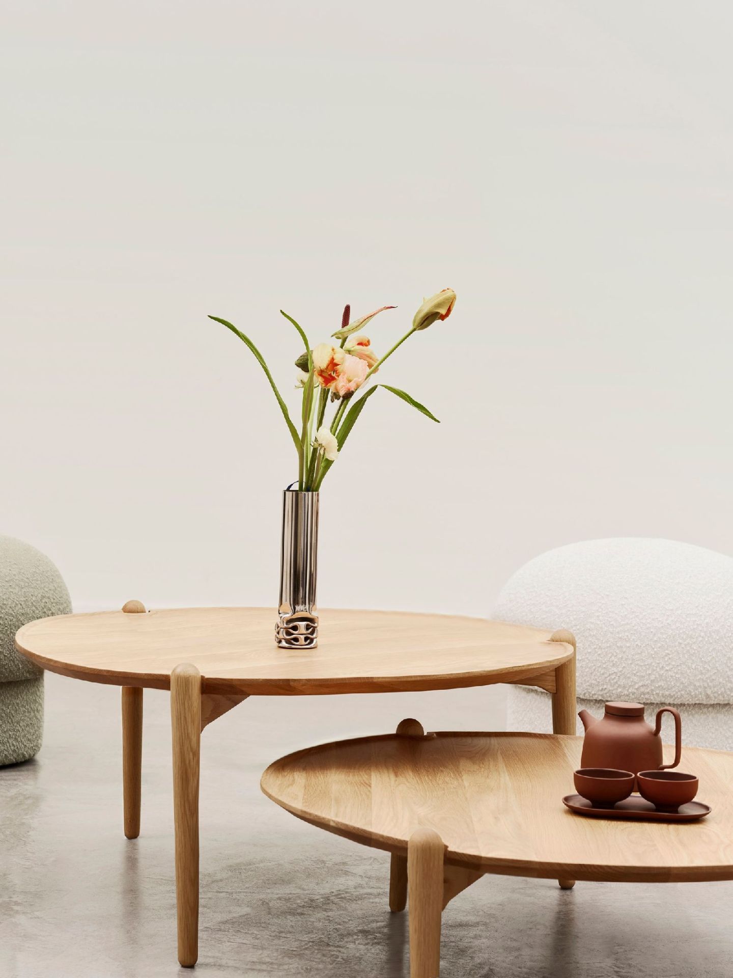 Aria Table salontafel NATUUR EIK / LOW Ø 90 x H 30 cm Design House Stockholm UNIEK EXEMPLAAR