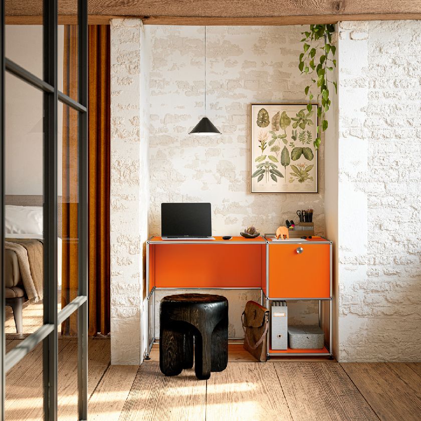 USM Haller-bureau B21 puur wit
