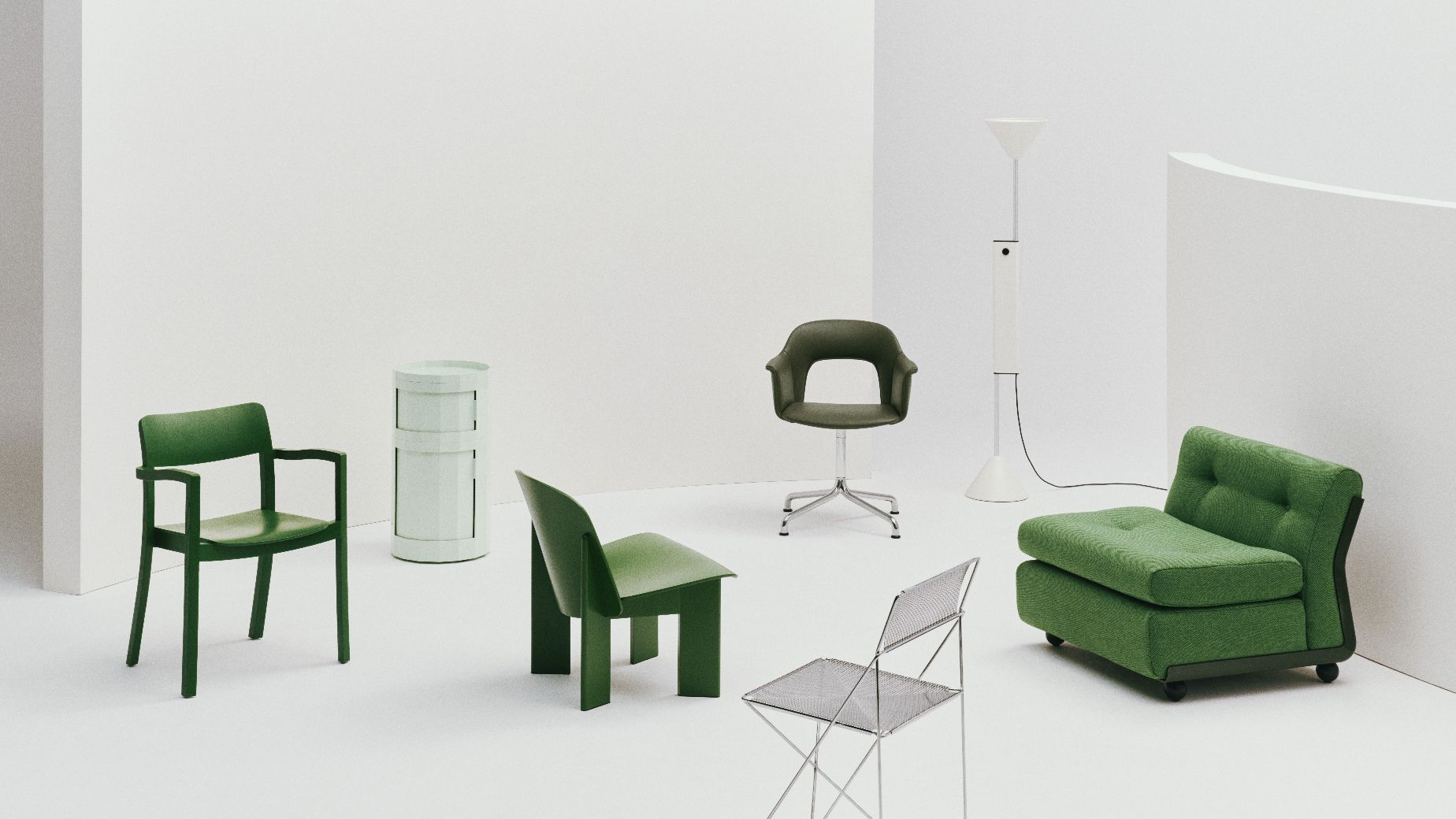 Layout Armchair 254 Fauteuil met vierpootvoet Hay