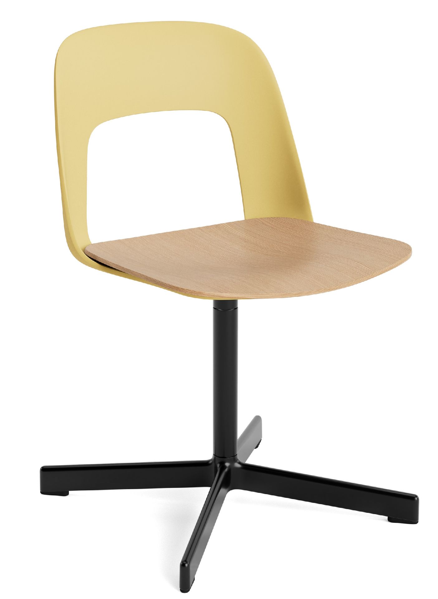 Layout Side Chair 132 stoel met vierpotig draaivoet Hay