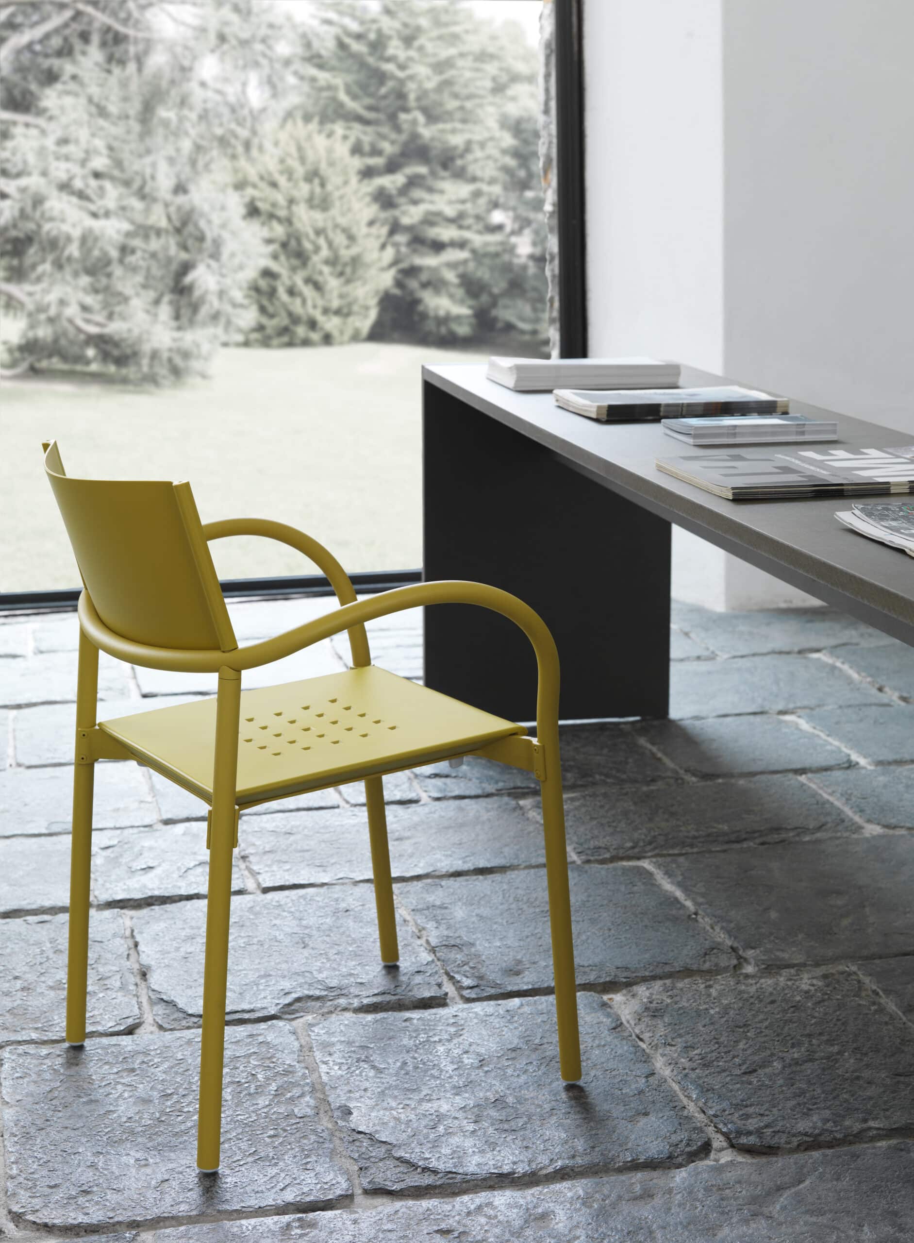 Breeze-stoel Segis Senf, mat aluminium