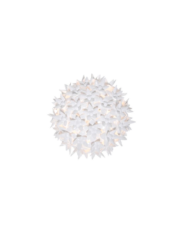 Weiße Bloom Deckenleuchte von Kartell, blütenförmige Designlampe für Wand und Decke.
