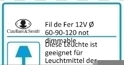 Detailansicht: Catellani & Smith Fil de Fer Bodenleuchte, 12V, dimmbar, geeignet für bestimmte Leuchtmittel.