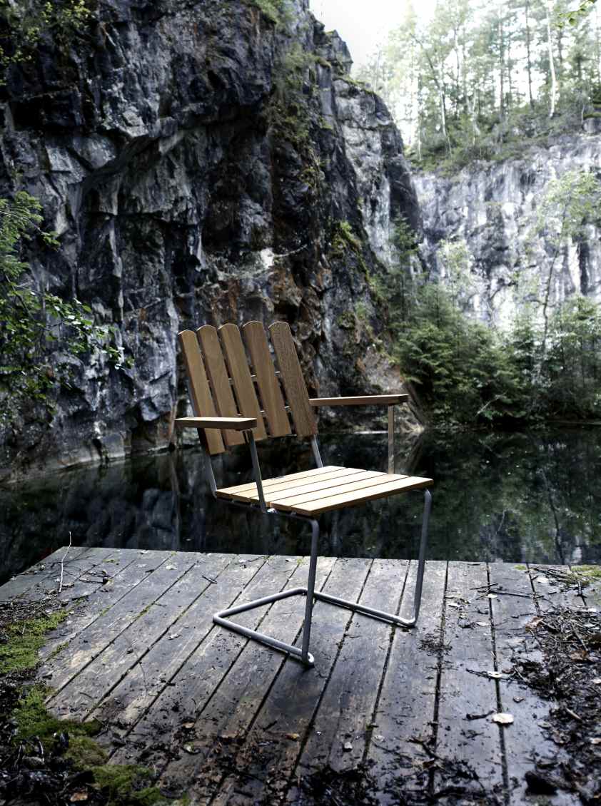 Fauteuil A2 Grythyttan Stalmobler, geolied eikenhout