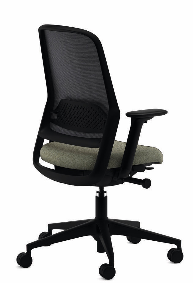 Wilkhahn 164/7 ME Drehstuhl mit Netzrückenlehne und grauer Sitzfläche, ergonomischer Bürostuhl für komfortables Sitzen.