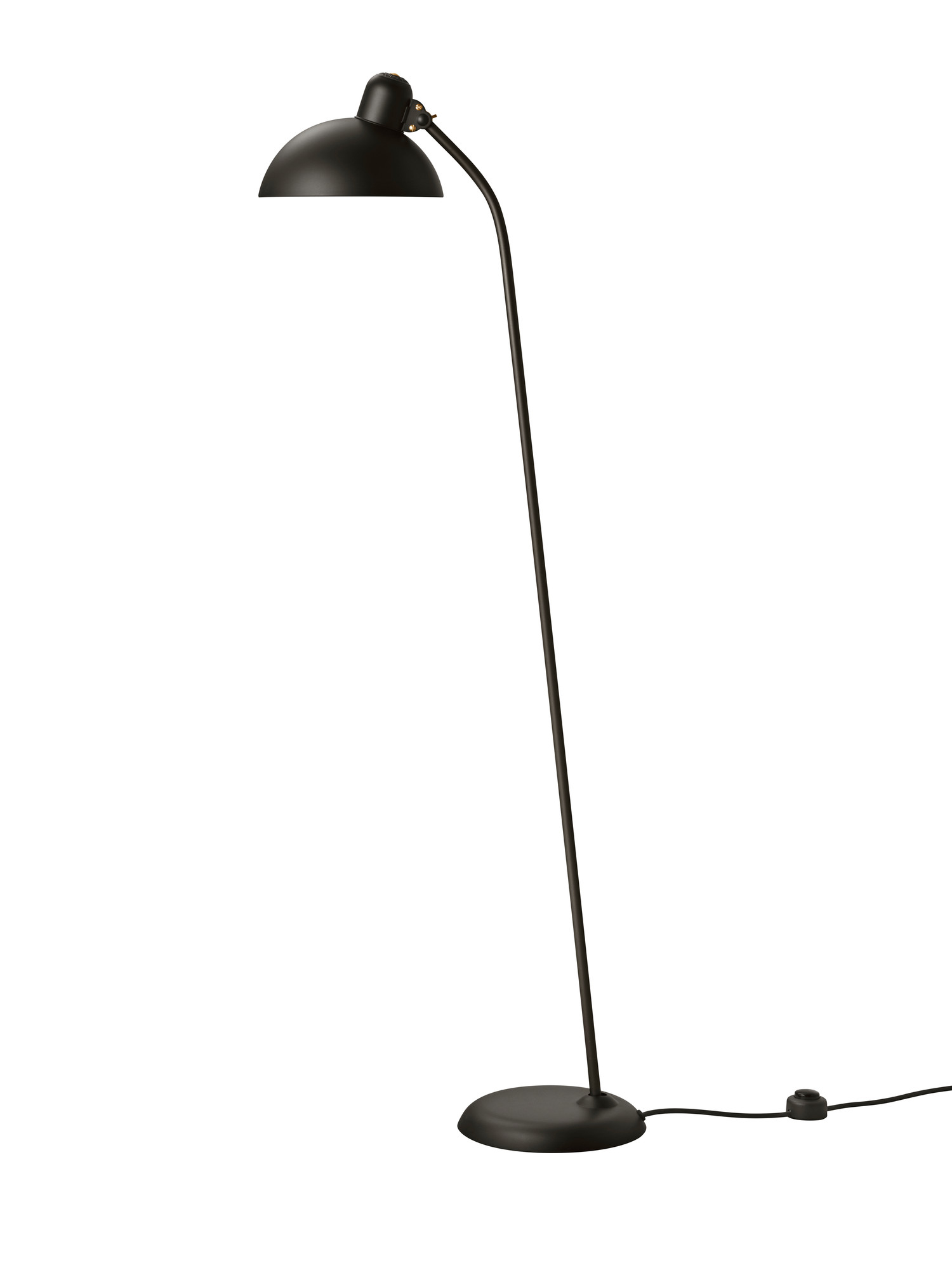 Schwarze KAISER idell Stehleuchte 6556 F von Fritz Hansen, modernes Design für Wohnzimmer und Büro.