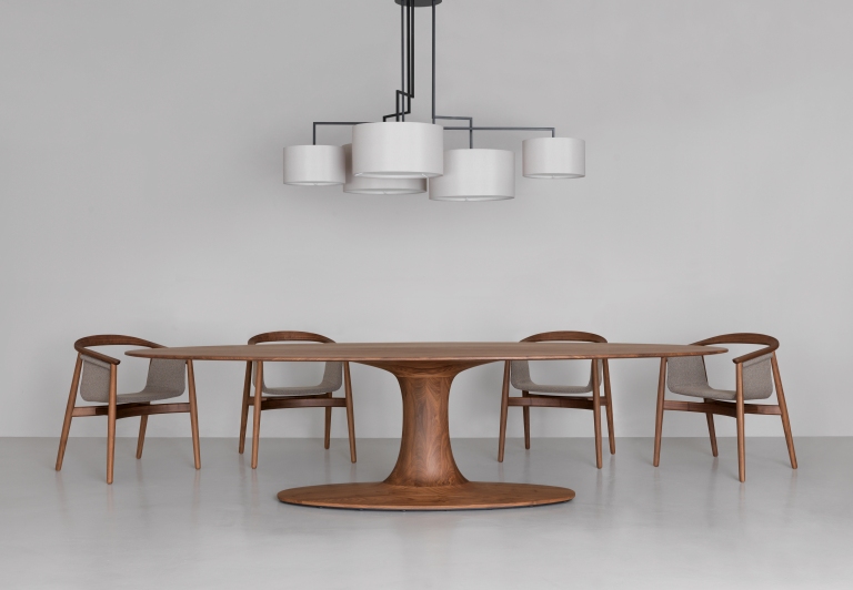 Draaitafel Oval L 300 - 330 cm Eettafel Zeitraum