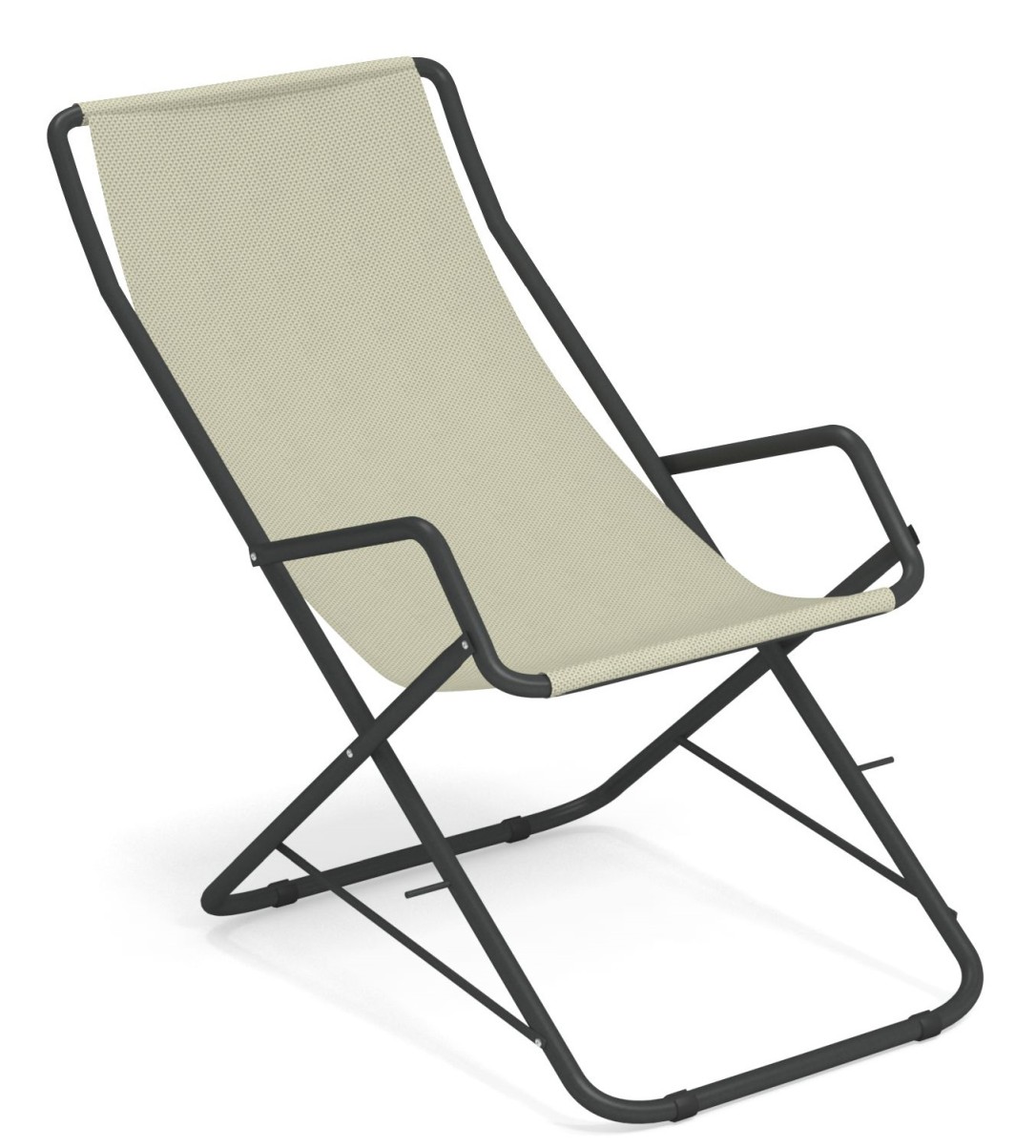 Bahama Liegestuhl von Emu für den Garten oder Balkon, klappbar und wetterfest.