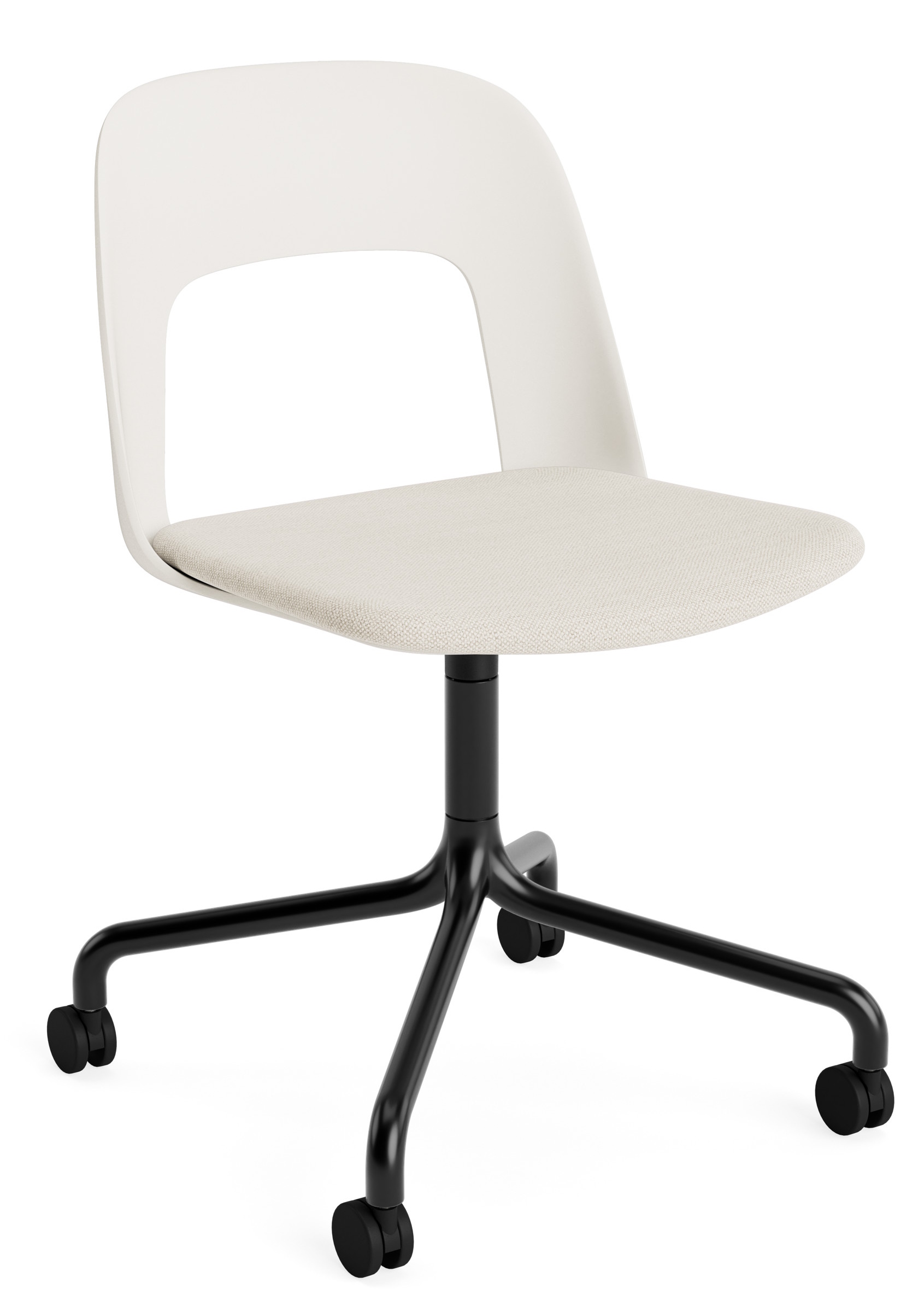 Layout Side Chair 163 draaistoel met vier poten van Hay
