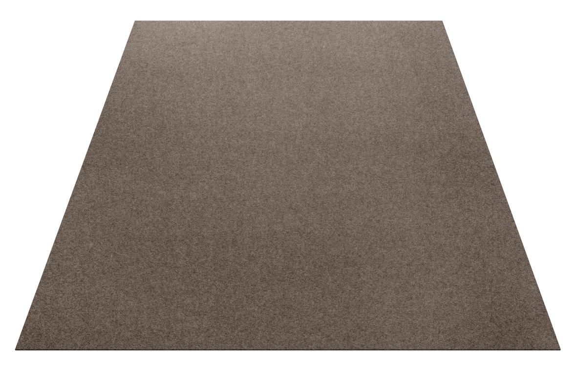 Rechteckiger, brauner Teppich von HEY-SIGN aus Filz, ideal für Wohnzimmer und Schlafzimmer.
