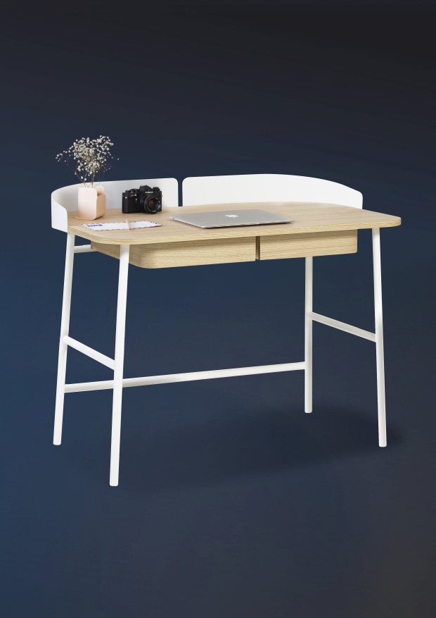 Victor-bureau Hartô matblauw