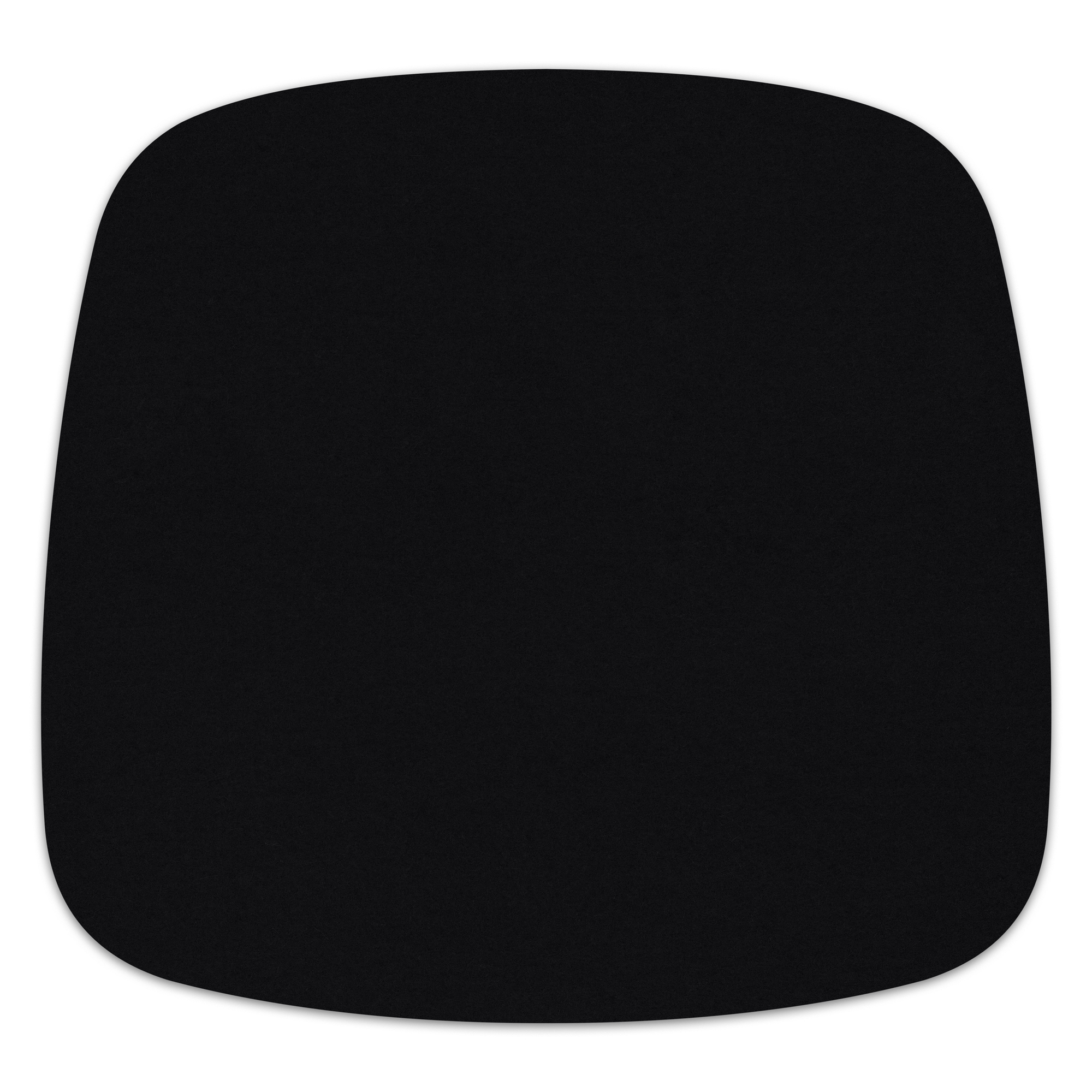 Schwarze Sitzauflage aus Filz für Eames Plastic Armchairs, passend für DAR, RAR, DAW, DAX.