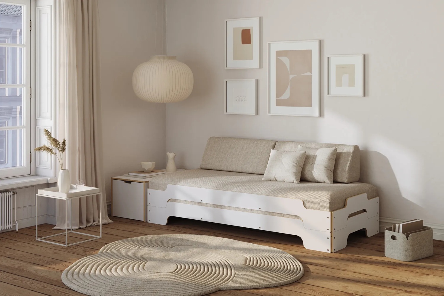 Afgerond rugkussen voor stapelbare ligstoel Müller Small Living