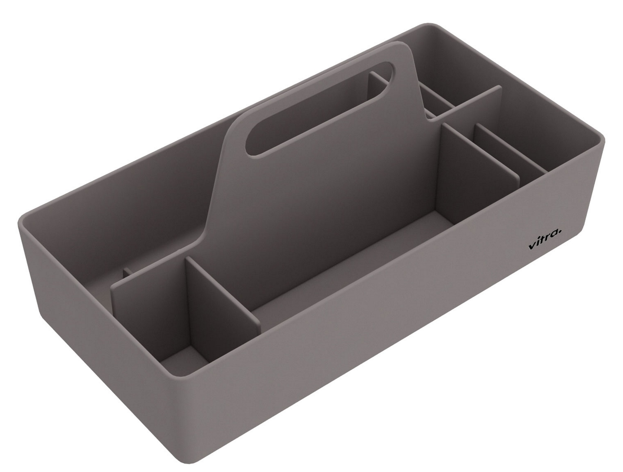 Vitra Toolbox in Weiss: Praktische Organisationsbox mit Fächern und Tragegriff für Büro und Zuhause.