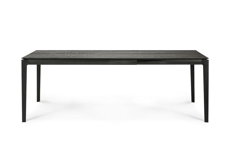 Bok Esstisch ausziehbar, Eiche Schwarz von Ethnicraft. Moderner Holztisch für Esszimmer und Küche.