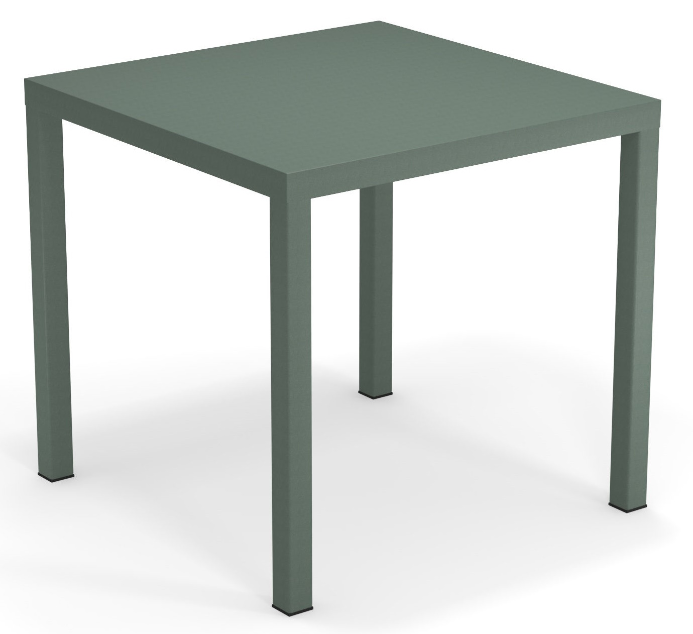 Quadratischer, grüner Nova Tisch von Emu für den Außenbereich, minimalistisches Design.