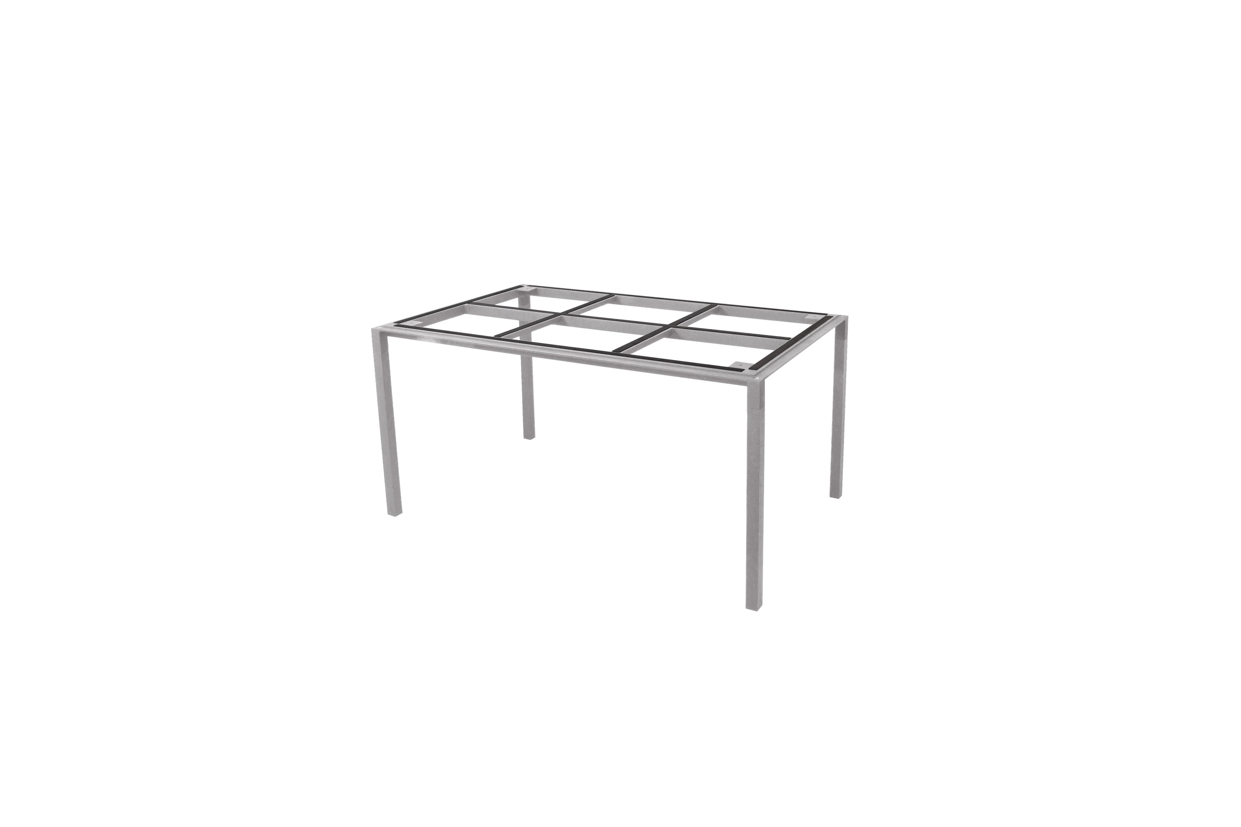 Cane-Line Pure Outdoor Esstisch Gestell aus Aluminium, modern und minimalistisch. Gartentisch für Terrasse.