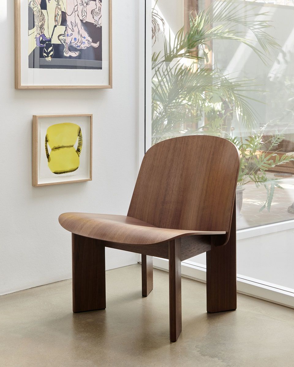 Hay Chisel Lounge Chair Sessel aus Holz, modernes Design für Wohnzimmer und Wartebereiche.
