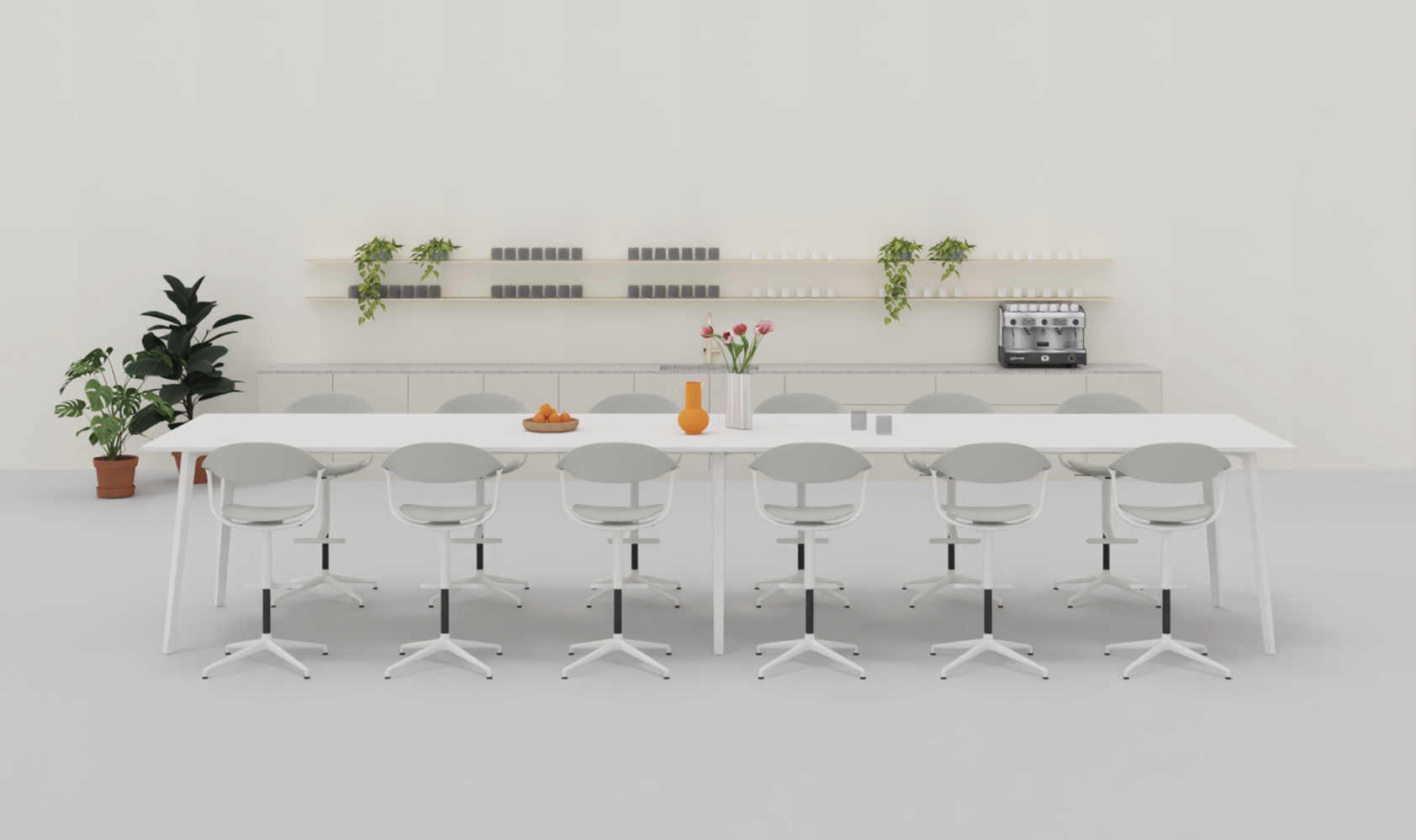 Mynt High draaistoel zitting/rugleuning van kunststof Vitra
