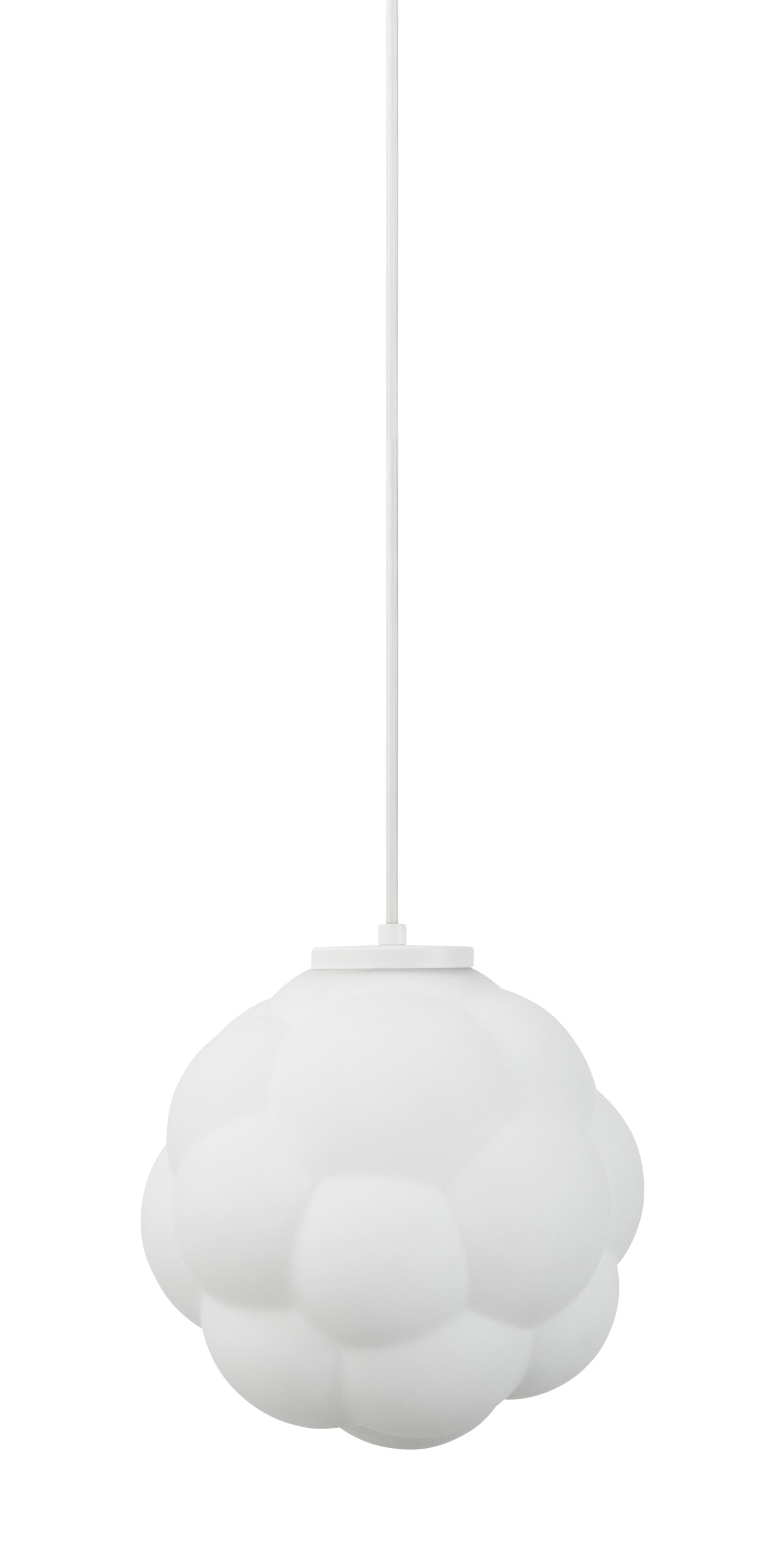 Weiße Bubba Pendelleuchte von Normann Copenhagen, moderne Hängelampe mit einzigartigem Design.