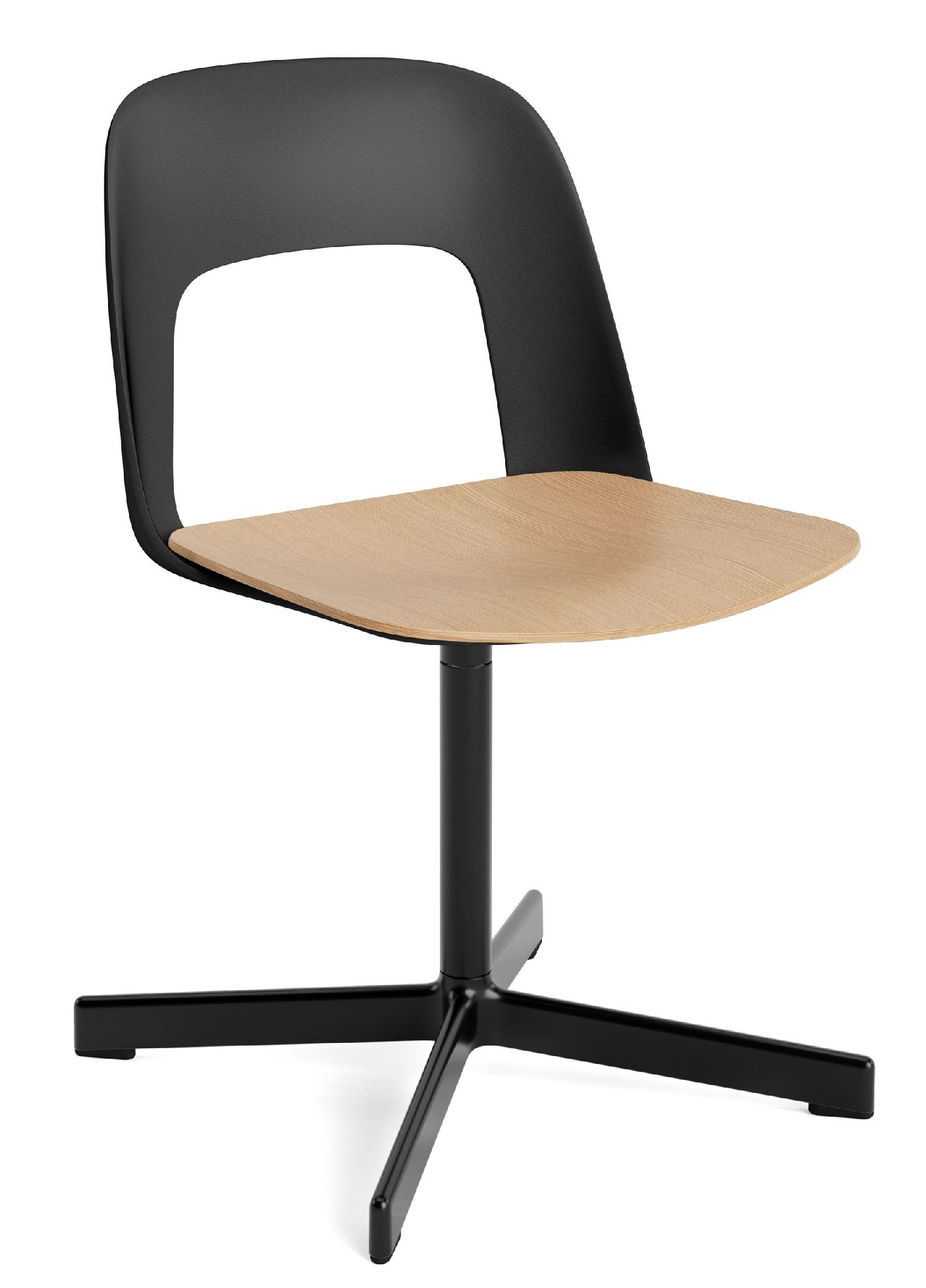 Layout Side Chair 132 stoel met vierpotig draaivoet Hay