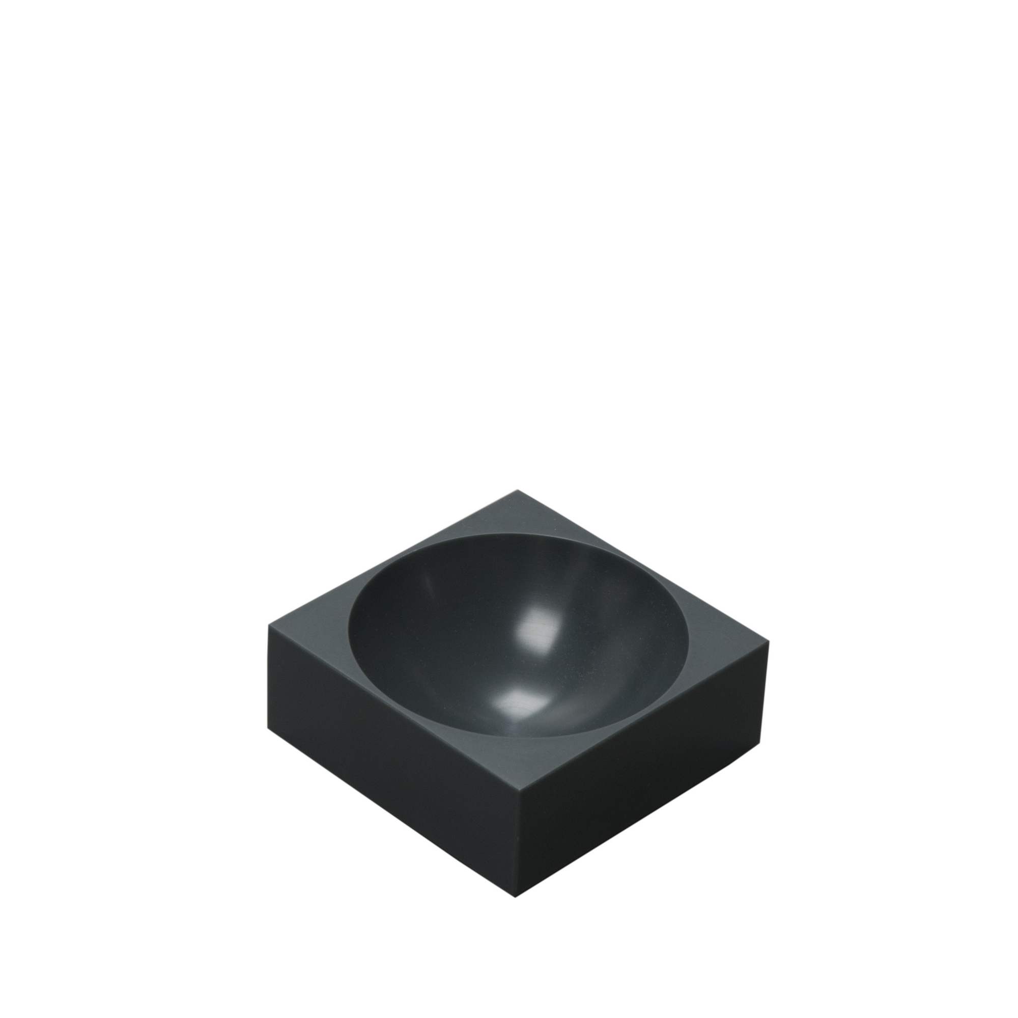 Schwarze Modul 4 Schale, Teil des Magnetic Bowl 4er-Sets Farmer, quadratisch und minimalistisch.
