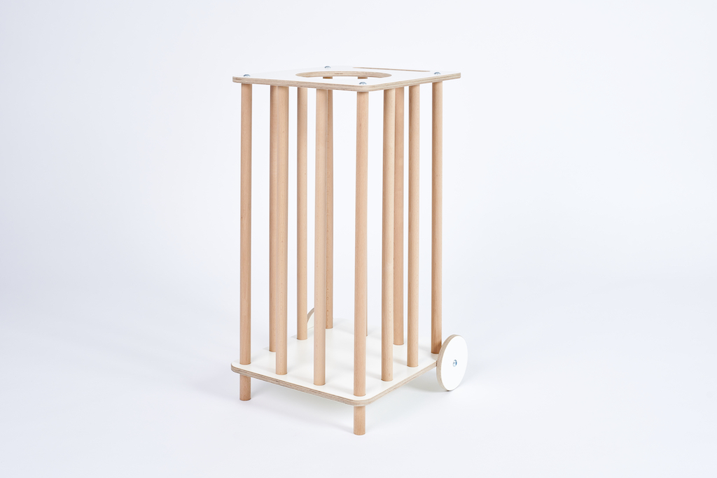 Tojo Kids Zoo Plüschtierkarren aus Holz, Spielzeugwagen mit Rollen für Kinderzimmer, Aufbewahrung.
