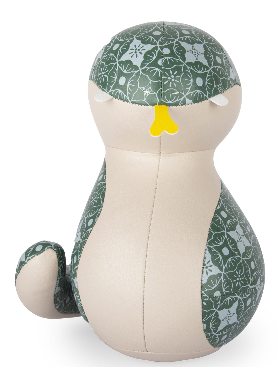Züny Buchstütze Schlange Nick Grün mit Blumenmuster, dekorative und praktische Buchstütze für Kinderzimmer.