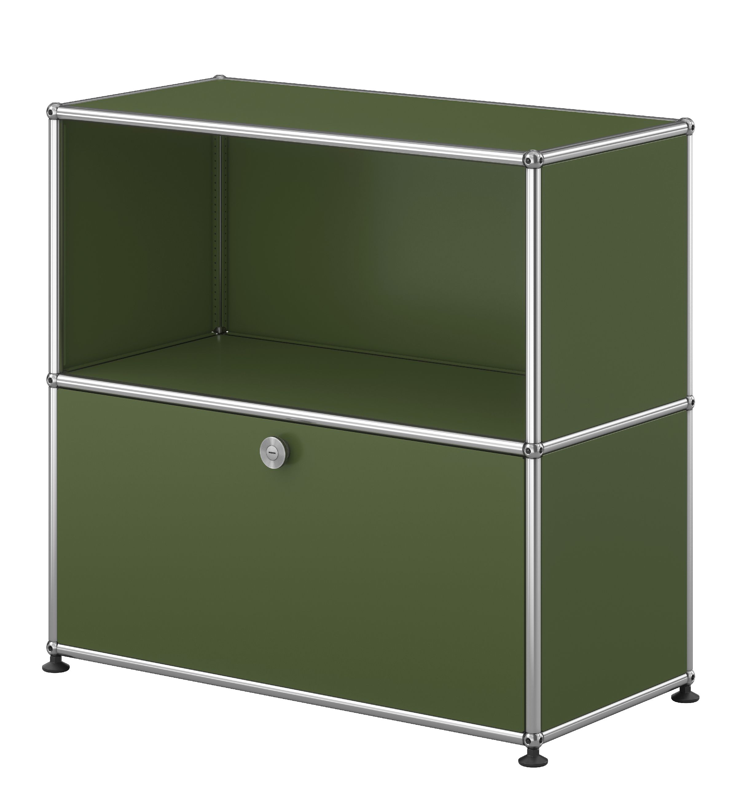 USM Haller dressoir M62 1 klep / 1 open olijfgroen