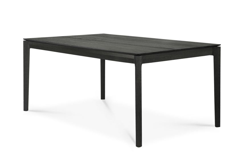 Bok Tisch: Ausziehbarer Esstisch aus Eiche in Schwarz von Ethnicraft, modernes Design.