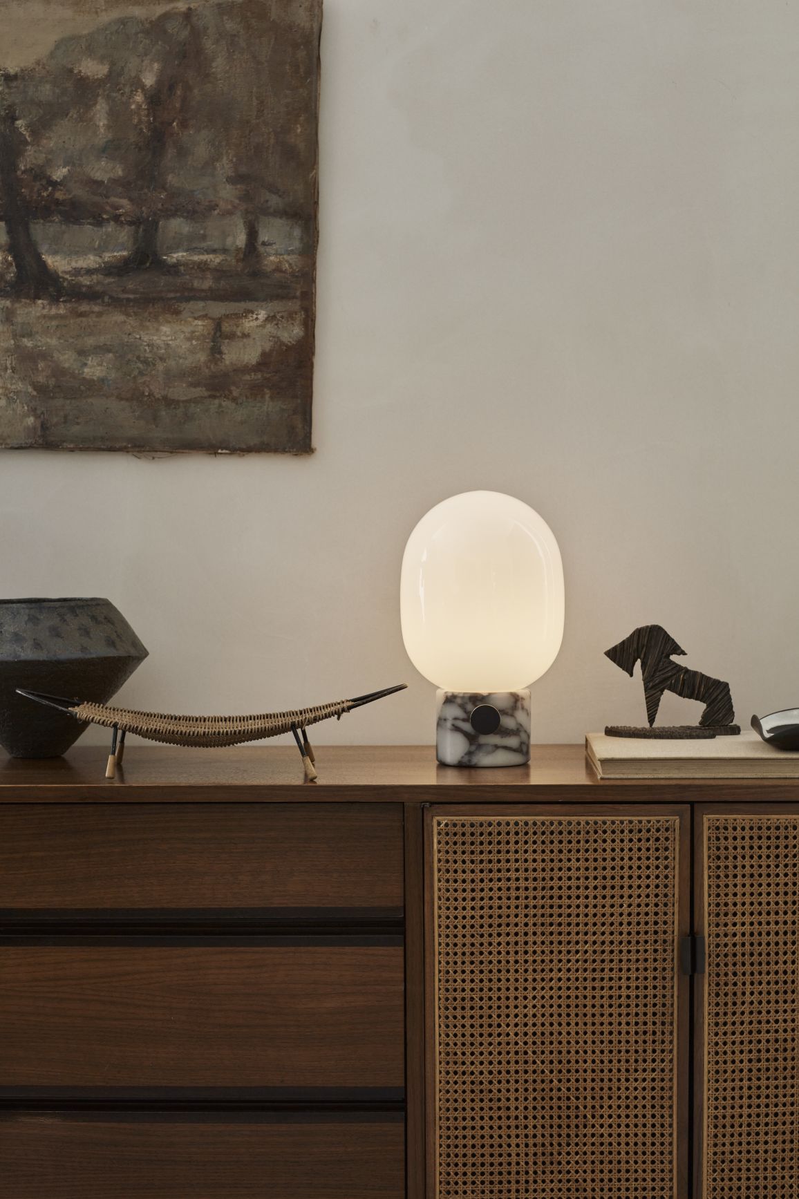 JWDA tafellamp Large Travertin Rood Audo Copenhagen