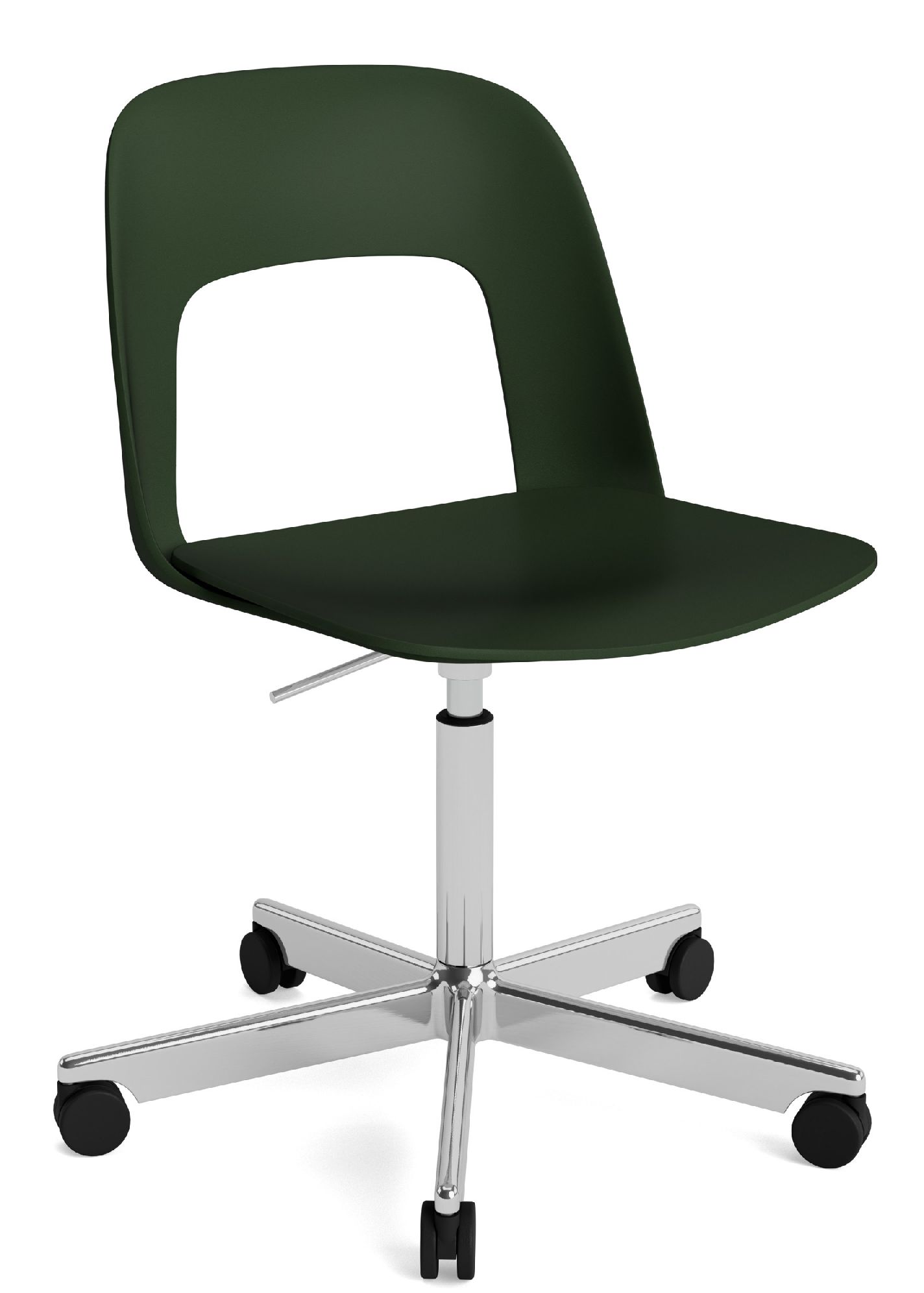 Layout Side Chair 141 stoel met vijfpotig draaivoet van Hay