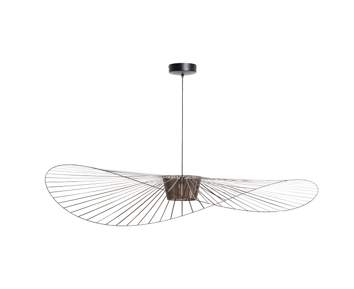 Vertigo Pendelleuchte Groß Bronze von Petite Friture, moderne Hängelampe mit filigranem Design und bronzefarbenem Lampenschirm.