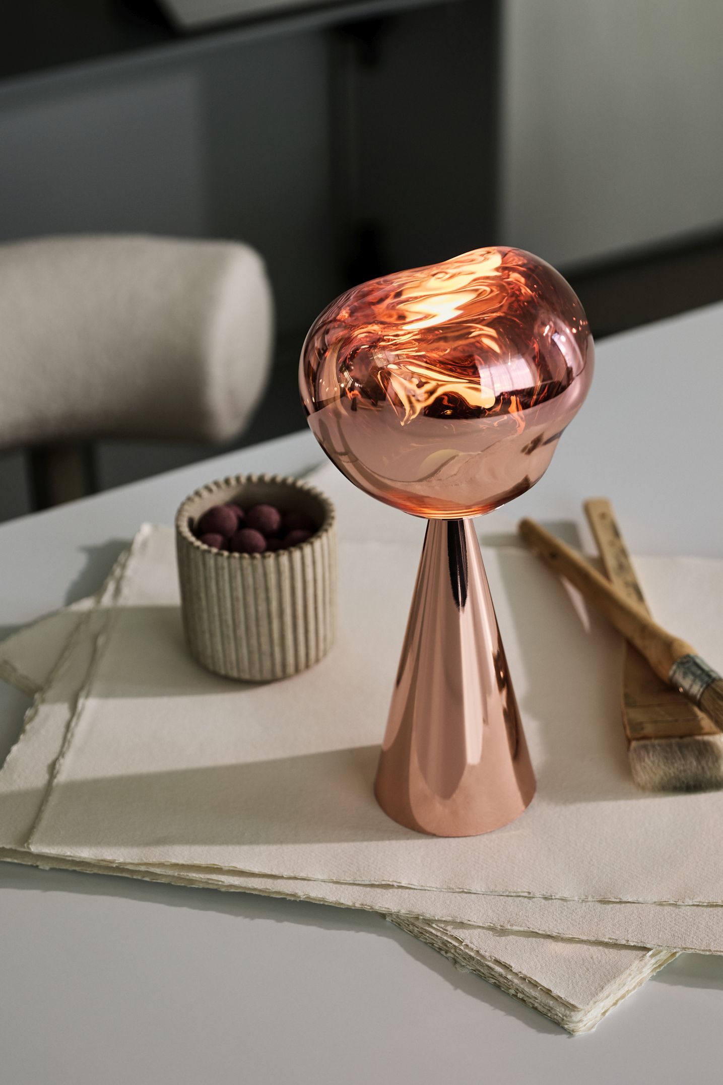 Melt draagbare LED-tafellamp ZWART Tom Dixon UNIEK EXEMPLAAR