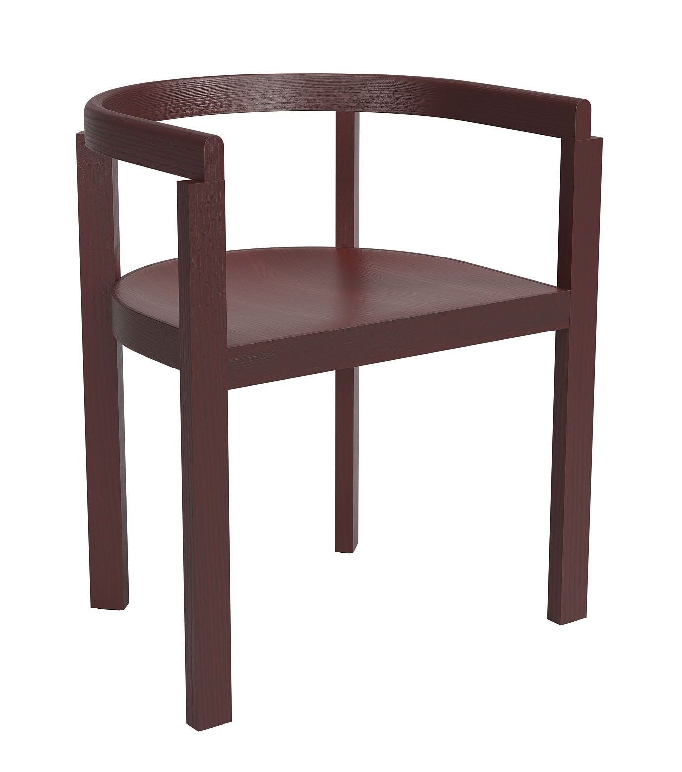 After Dining Stuhl von Fritz Hansen aus dunklem Holz, modernes Design mit Armlehne.