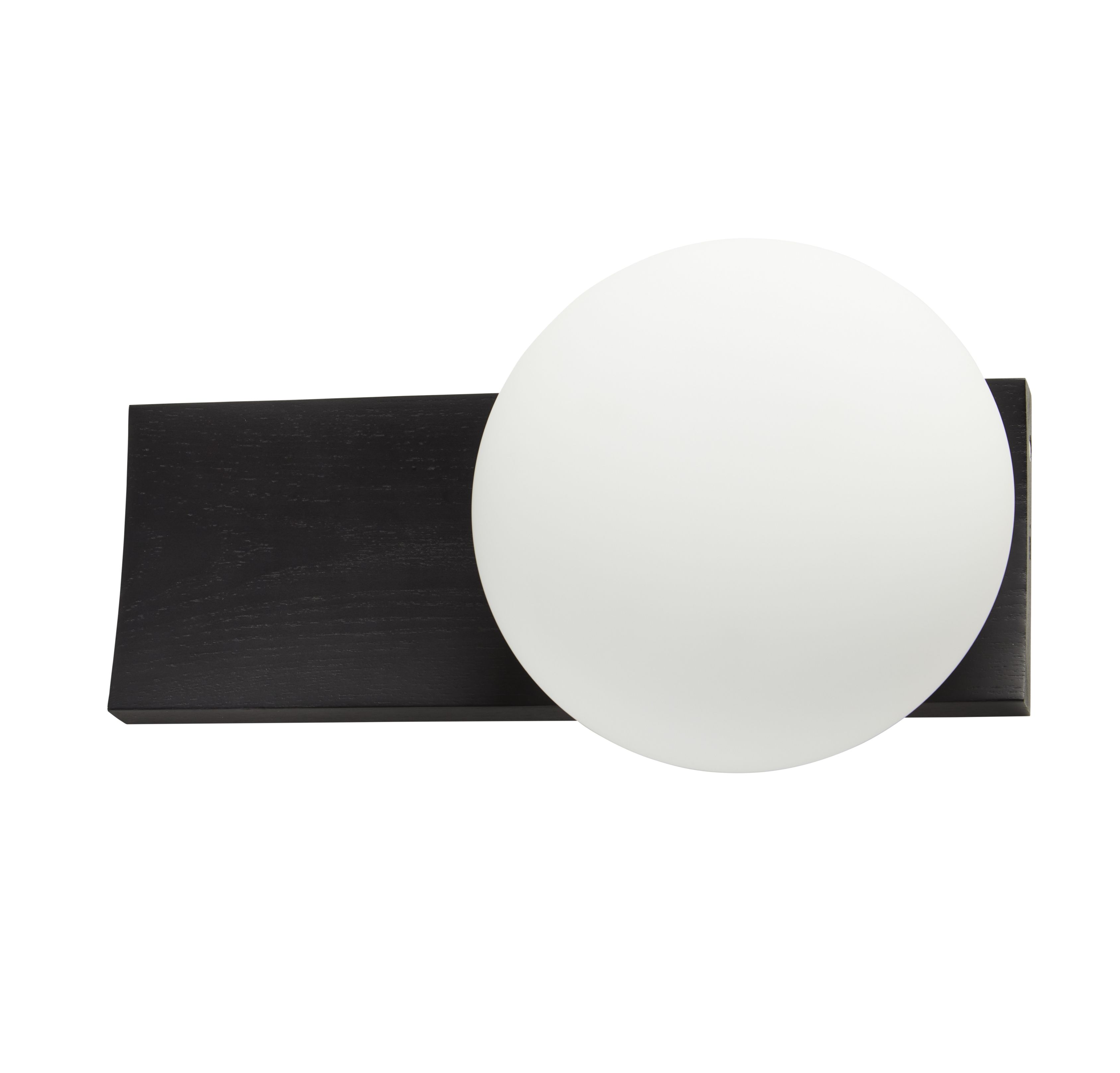 Dew tafel- en wandlamp, essenhout, zwart gelakt, Woud