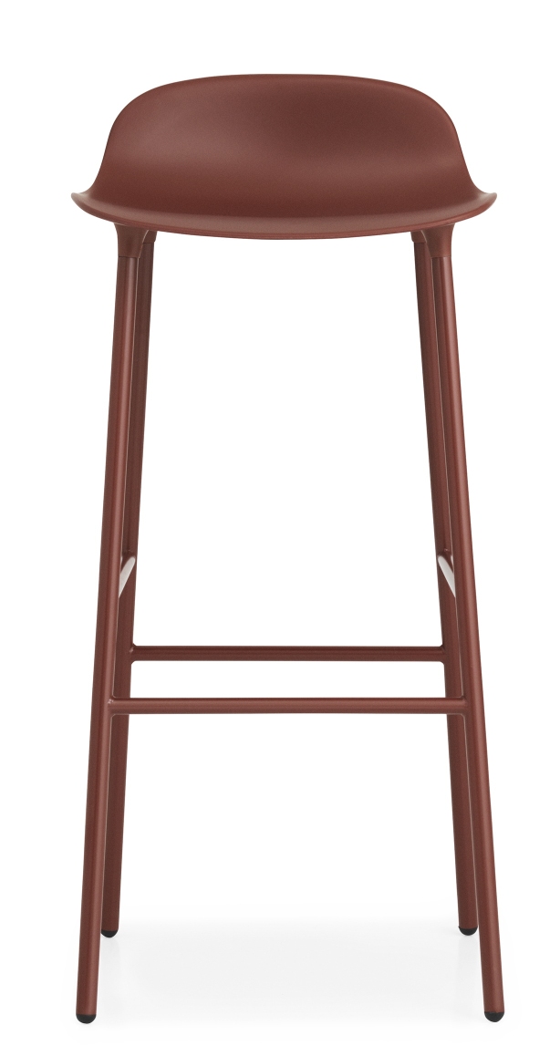 Form Barhocker von Normann Copenhagen, 75 cm hoch, aus Stahl in Braun, modernes Küchendesign.